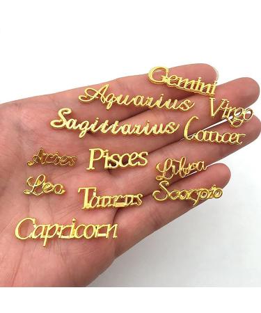 48 Pieces Gold & Silver Zodiac Nail Charms Set - Constellation Nail Studs for Nail Art Decoration - Ideal for Women & Girls - Buy Online on SooperMarket.com