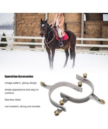 Stainless Steel Roller Spurs - Equestrian Gear Accessories for Horse Training | 5.1 x 3.5 x 0.8in | For Men and Women - Buy Online on SooperMarket.com