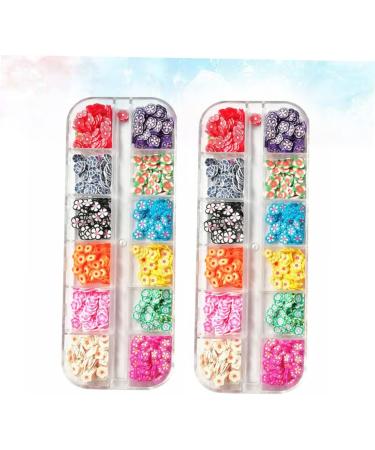 Healeved 2 Boxes 12 Polymer Clay Sequins Lemon Nail Art Fruit Nail Sequins Nail Decorations for Nail Art Nails Decoration Nail Art Accessories Nail Stickers Soft Pottery 3d The Flowers - Buy Online on SooperMarket.com
