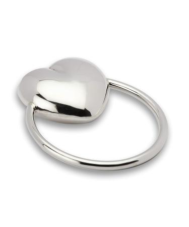 Krysaliis Sterling Silver Baby Teether Rattle, Heart