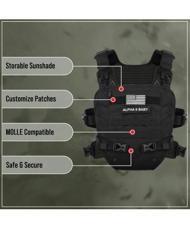 Alpha Six Baby Carrier - Tactical Black | All Day Comfort for Infants and Toddlers - Buy Online on SooperMarket.com