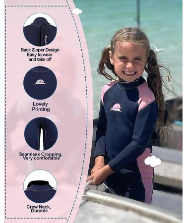 XUKER Kids 3mm Neoprene Wetsuit - Full Body Dive Suit for Diving, Snorkeling, Swimming - Girls Pink (Size 12) - Buy Online on SooperMarket.com