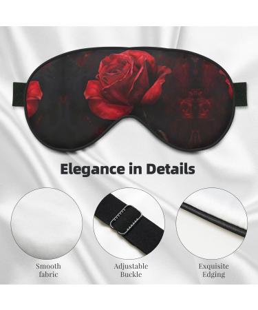 Red Rose Soft Sleep Eye Mask - Breathable Travel Eye Patch for Women | Perfect for Relaxation - Buy Online on SooperMarket.com