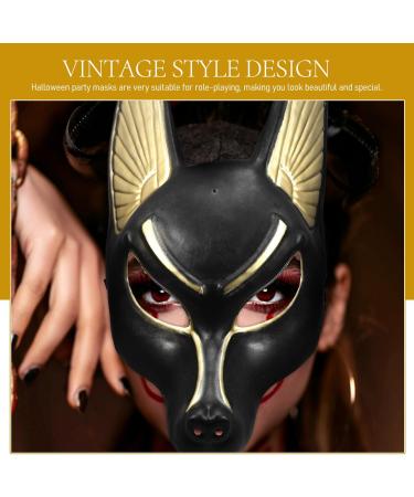 Magiclulu Anubis Mask - Egyptian Costume & Cosplay | Classic Venetian Men's Masquerade & Halloween Party Mask - Buy Online on SooperMarket.com