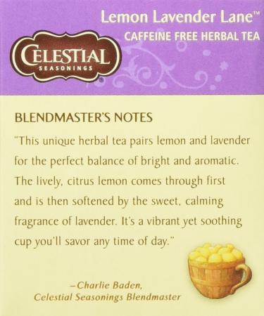 Celestial Seasonings Lemon Lavender Lane Herbal Tea, 20 Count - Soothing & Refreshing Blend - Buy Online on SooperMarket.com