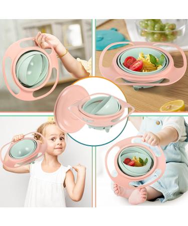 360 Gyro Bowl: Unspillable Snack Toddler Bowl - Anti Spill, Magic Bowl for Babies & Kids - Light Pink - Buy Online on SooperMarket.com