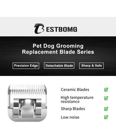 BESTBOMG 2 Pack Dog Grooming Replacement Blades Compatible with Heiniger/Moser Max45/Andis/Oster A5 Dog Clippers Size 40# 1/100" (0.25mm) Cutting Length 12 UK S - Buy Online on SooperMarket.com