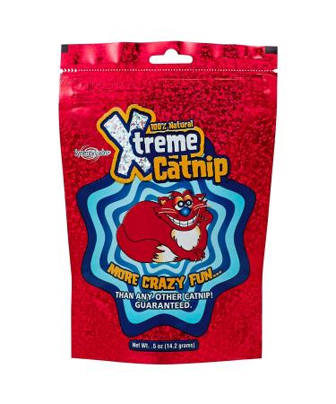 Xtreme Catnip Leaf, 0.5 oz.  100% Natural Organically Grown, Super Concentrated Catnip Leaves  Non-Addictive, Fun Cat Treat  Use on Toys, Scratching Posts, Food and More