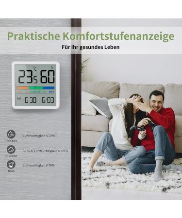 NOKLEAD Digital Thermo-Hygrometer | Portable High Accuracy Temperature & Humidity Monitor for Indoor Climate Control | International Shipping Available - Buy Online on SooperMarket.com