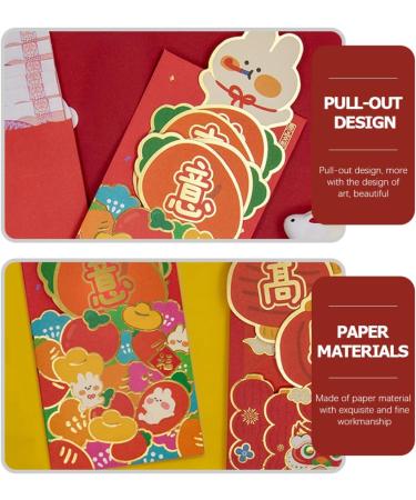 Amosfun 12 Pcs 2023 Red Envelope Lai See Hong Bao Birthday Money Pockets Cash Envelopes Wedding Red Pocket Rabbit Year Red Packets Lucky Money Packets Wedding Money Year Red Envelope Paper - Buy Online on SooperMarket.com