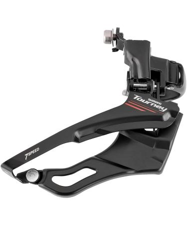SHIMANO Tourney/TY FD-M190 Top Swing Hybrid Front Derailleur - Black, 7/8 Speed