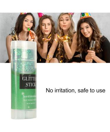 Sparkling Face Gel - Non-Irritating Glitter for Long Lasting Decoration | Green Body Glitter Stick for Eyelids & Lips - Buy Online on SooperMarket.com