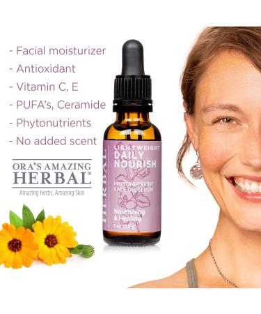 Buy Ora's Amazing Herbal Unscented Face Oil - Organic Calendula Thyme Rosehip | Lightweight Nourishing Serum 1 oz - Ship Internationally - Buy Online on SooperMarket.com