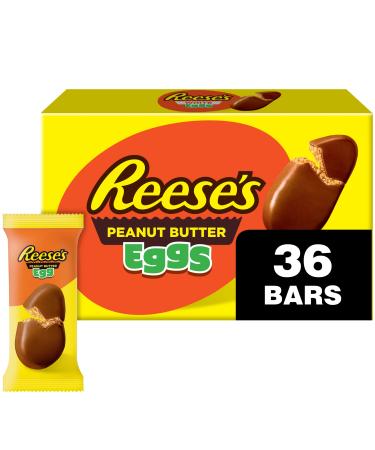 REESE'S Milk Chocolate Peanut Butter Eggs, Easter Candy, 1.2 oz Packs (36 Count)