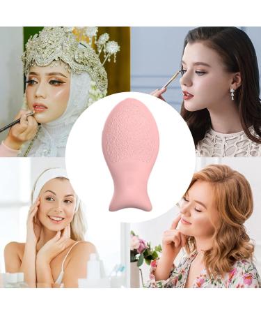 Teksome Powder Puff for Face Powder | Reusable Cosmetic Puff for Face | Fish Shaped Cosmetic Puff Beauty Makeup Tools for Pressed Powder Liquid Foundation Small fish puff (pink) - Buy Online on SooperMarket.com