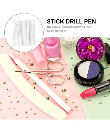 Lurrose 30th Sticky Pen Manicure Pencil - White French Strass Picker & 5D Wax Stickpin for Perfect Nail Art - Buy Online on SooperMarket.com