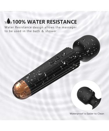 SENDRY Mini Cordless Wand Massager - 160 Vibration Modes - Waterproof & Rechargeable (Black) - Buy Online on SooperMarket.com