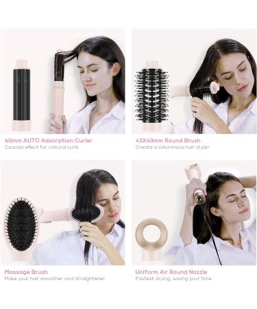 Parwin Pro Beauty 4-in-1 MaxAIR Styler Hair Dryer Brush Set - Hairdryer, Curler, Hot Brush for Styling, Volumizing, and Curling with Ion Care - High-Speed Motor - Pink - Buy Online on SooperMarket.com