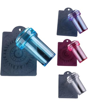 wirlsweal Nail Art Stamper Easy Storage Portable Reusable Nail Tool Stamp Seal for Fingernails Nail Tool Stamp Anti-dust for Female Transparent - Buy Online on SooperMarket.com