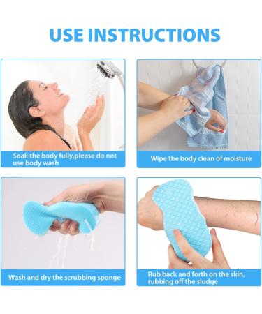 Soft Exfoliating Bath Sponge Dead Skin Remover (3 Pack) - Buy Online on SooperMarket.com