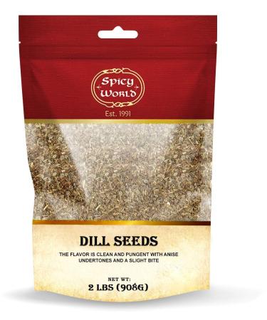 Spicy World Dill Seeds Whole Spice | Perfect for Pickling and Eating | 2 Pound Resealable Bag 2 Pound (Pack of 1)