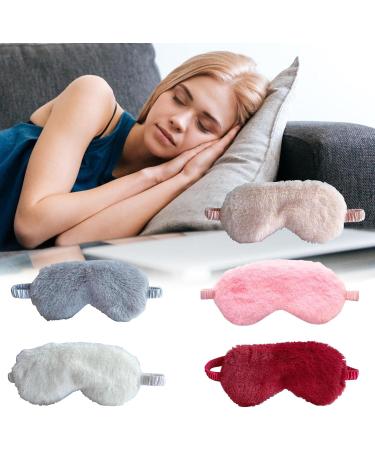 Soft Plush Pink Cloud Eye Mask - 1PC Cute Nap Blindfold for Healthier Sleep - Buy Online on SooperMarket.com