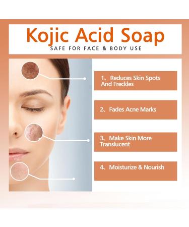 Kojic Acid Soap Olive Oil Soap Kojic Acid Soap Original Olive Oil Soap Bar for Face And Body Acne Dark Spots Hyperpigmentation Smooth Skin Mens Soap Bar for Improve Uneven Skin Tone - Buy Online on SooperMarket.com