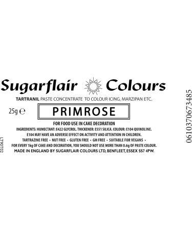 Classikool Sugarflair Tartranil Concentrated Paste Colour - Primrose - Buy Online on SooperMarket.com