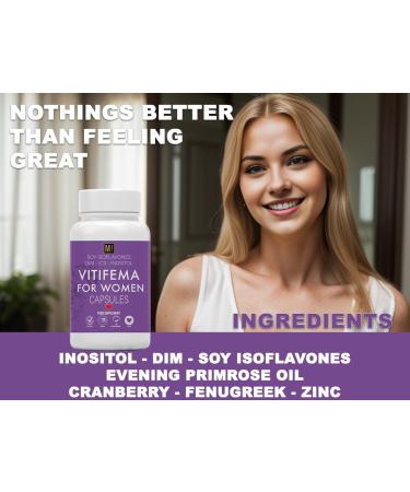 Inositol Max 10,000mg with Soy Isoflavones, Diindolymethane DIM, and Evening Primrose Oil | High Strength Estrogen Supplement for Women | 60 Capsules - Buy Online on SooperMarket.com