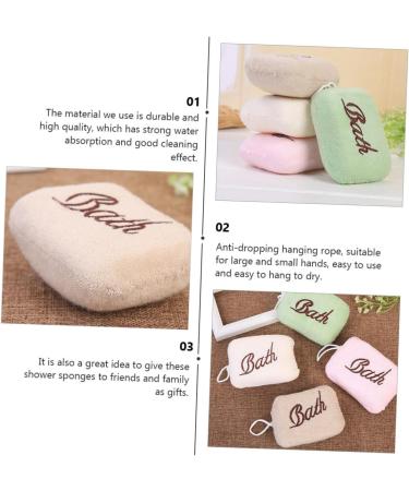 Angoily 12 Pcs Embroidered Bath Towels & Exfoliating Scrubbers - Soft Loofah & Toddler Bath Sponge for Gentle Skin Care - Buy Online on SooperMarket.com