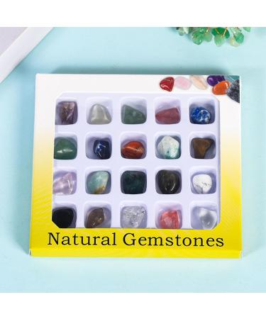 Tumbled Stones and Crystals | Natural Specimen Stones for Meditation - Polished Smooth Collections Decoration for Bedroom Home Bar Cafe and Restaurant - Buy Online on SooperMarket.com