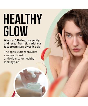Clarify 2% Glycolic Acid Facial Cream - Anti-Aging Moisturizer for All Skin Types Smooth Complexion with Apple Extract Day & Night Use - Buy Online on SooperMarket.com