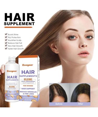 Hair Growth Oil - Hair Supplements For Women with Vitamin B6 Pumpkin Seed Oil For Skincare - Boost Hair Growth For Eyelashes Eyebrows & Dry Damaged Hair Moisturizer Face Hair - Buy Online on SooperMarket.com