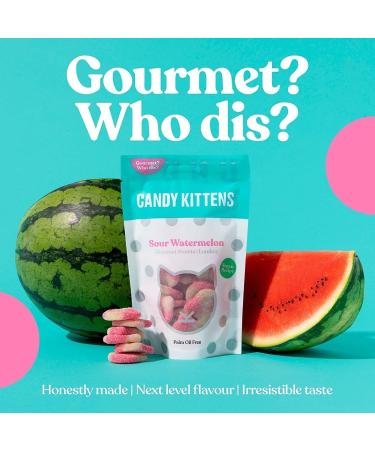Vegan Sweets CANDY KITTENS SOUR WATERMELON Packed With Fruit Juice & Natural Ingredients Big Flavours From Little Kittens Vegetarian Sweets - 500g Sweet Bag Sour Watermelon 500g (Pack of 1) - Buy Online on SooperMarket.com