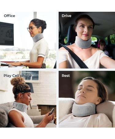 NIMOOD Neck Brace Cervical Collar for Sleeping - Neck Pain Relief Brace - Soft Foam Support - Gray-M - Buy Online on SooperMarket.com