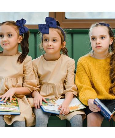 45Pcs Navy Blue School Girls Hair Accessories Kit - Bow Headband, Clips, Ponytail Holder, Barrettes - Girl Birthday Gift - Buy Online on SooperMarket.com
