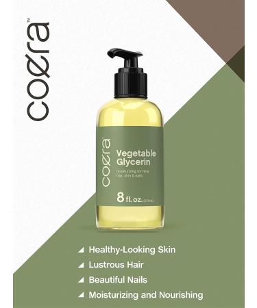 Organic Vegetable Glycerin | 8 fl oz | Moisturizing Oil for Face, Hair, Skin & Nails | Paraben, SLS, and Fragrance-Free - Buy Online on SooperMarket.com