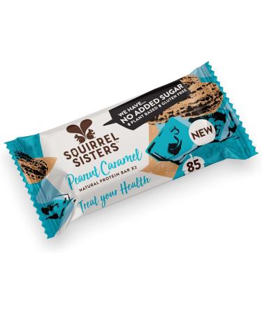 Squirrel Sisters - Peanut Caramel Natural Protein Bar (16 x 40 g) No Added Sugar Plant-Based Vegetarian Vegan Gluten-Free Energy Snack with Peanuts Dates Sultanas Sunflower & Pumpkin Seeds - Buy Online on SooperMarket.com