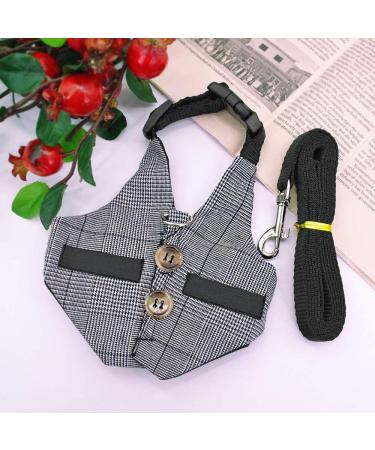 Rabbit Harness Multipurpose Adjustable Soft Pet Rabbit Walking Harness Leash Lead Gentlemanly Style Bunny Vest for Small Animal (M) - Buy Online on SooperMarket.com