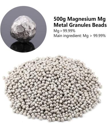 Hyuduo 500g 99.99% Pure Mg Metal Granules for Alloy Material Manufacture - Buy Online on SooperMarket.com
