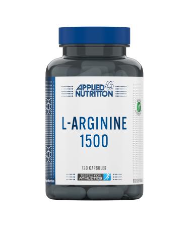 Applied Nutrition L-Arginine Capsules - 1500mg High Strength L Arginine Per Serving Nitric Oxide Booster for Workout & Performance (60 Servings)