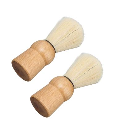 Jauarta Shaving Brush with Wooden Handle Mini Professional Safety Synthetic Shaving Brush for Men Beauty Salon