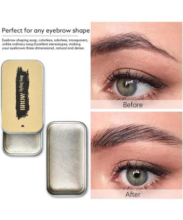 Eyebrow Soap Wild Eyebrow Styling Shaping Wax Colorless Waterproof Natural Eyebrow Cream Wax Brow Adjustment Gel with Brush 2PCS Eyebrow Stylish Cream - Buy Online on SooperMarket.com