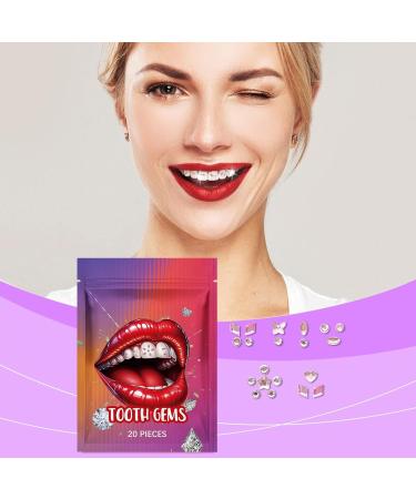 Crystal Stickers for Teeth - Gemstone Rhinestone Stickers for Teeth - Multifunctional Teeth Supplies Decorative Daily Teeth Decor for Shopping Dating - Buy Online on SooperMarket.com