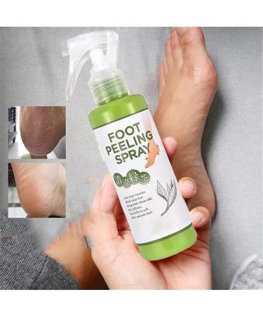 Foot Peeling Spray Orange Oil Foot Peeling Spray That Remove Dead Skin Tea Tree Foot Peeling Spray Remove Dead Skin within Seconds Exfoliator For Cracked Rough Heels Dry Toe Skin&Calluses (Green)