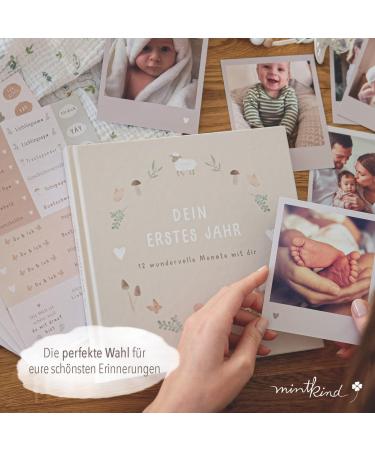 Buy Mintkind Baby Album My First Year of Life - Customizable Photo Album & Sticker Set | Perfect Baby Gift for Boys & Girls | Baby Diary from Birth - Buy Online on SooperMarket.com