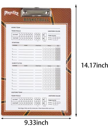 PHYSIZZ Basketball Coaching Board | Double-Sided Dry Erase Clipboard for Coaches - Buy Online on SooperMarket.com