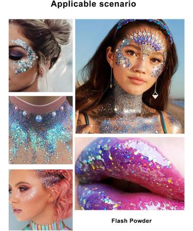 Body Glitter Gel - Versatile Face & Body Art for Festivals Parties & DIY Crafts | Vibrant Blue Color - Buy Online on SooperMarket.com