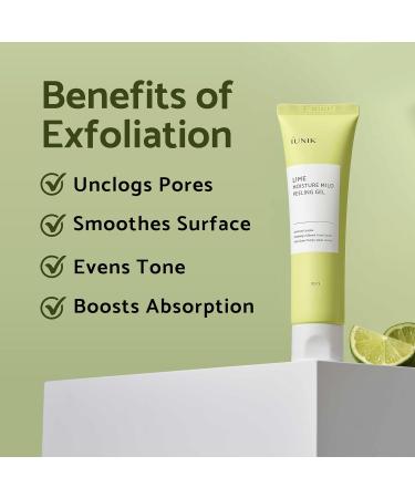 IUNIK Lime Moisture Mild Peeling Gel 3.04 Fl Oz | Gentle Exfoliant for Glowing Skin | AHA & Fruit Complex | Vegan & Pore-Minimizing - Shop Internationally - Buy Online on SooperMarket.com