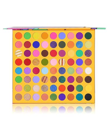 72 Colors Perling Gloss Matte Rainbow Makeup Palette - Ucanbe Professional Glitter Shimmer Eyeshadow | Bright Powder Eye Cosmetics - Buy Online on SooperMarket.com